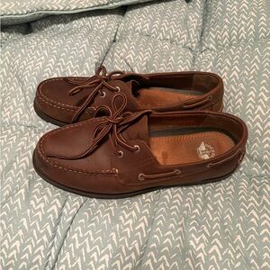 Dockers Men's Dark Brown Leather Boat Shoes
